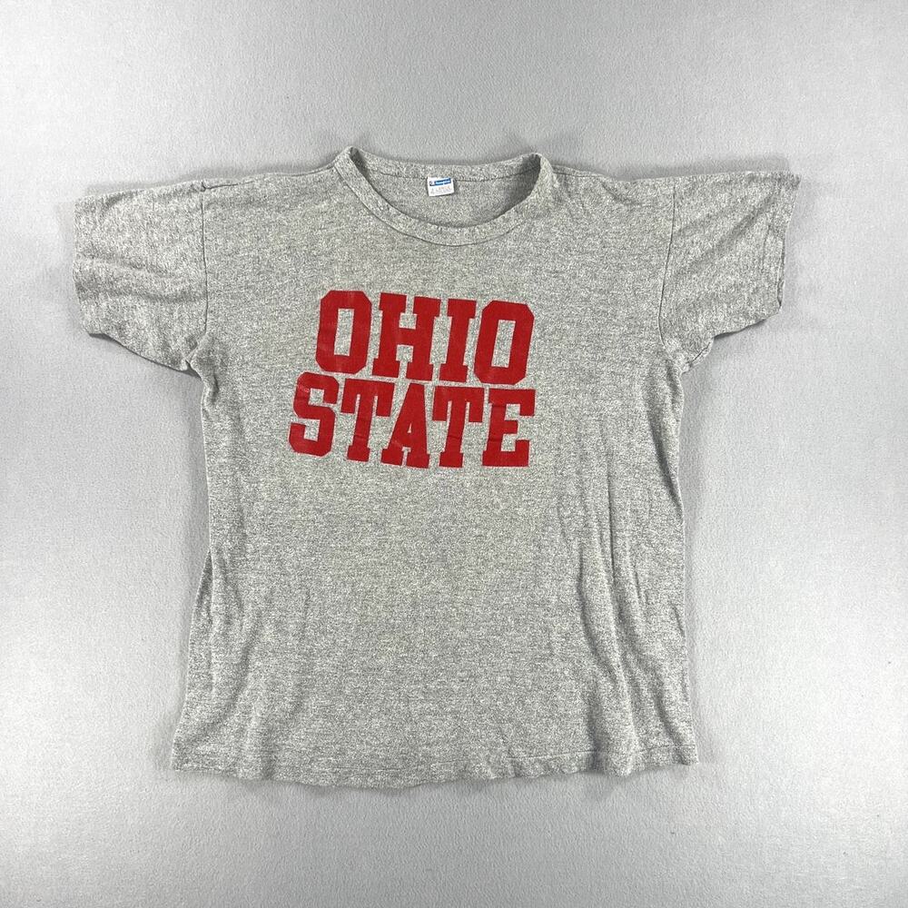Vintage 80s Champion Ohio State Diving Gray/Red Single Stitch Womens Size XL